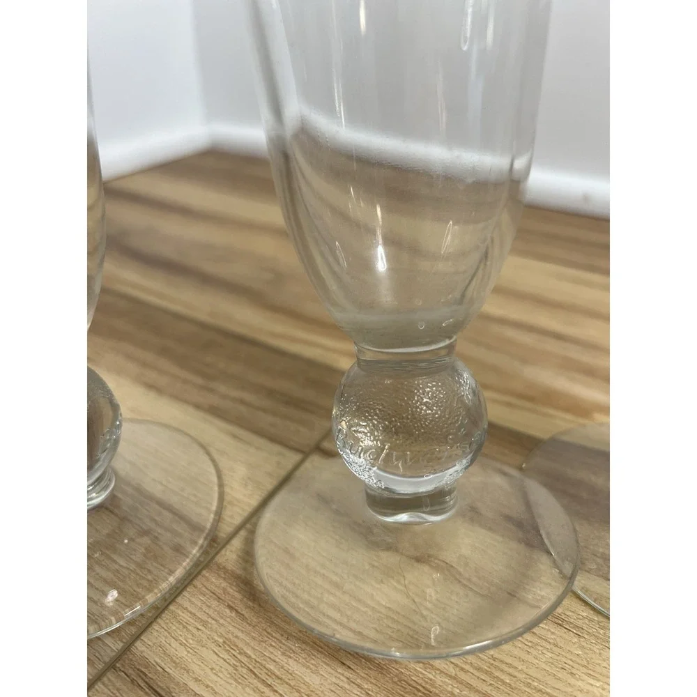 Budweiser Millenium Since 1876 Clear tall Glasses set of 4 Pilsner Drinking Beer